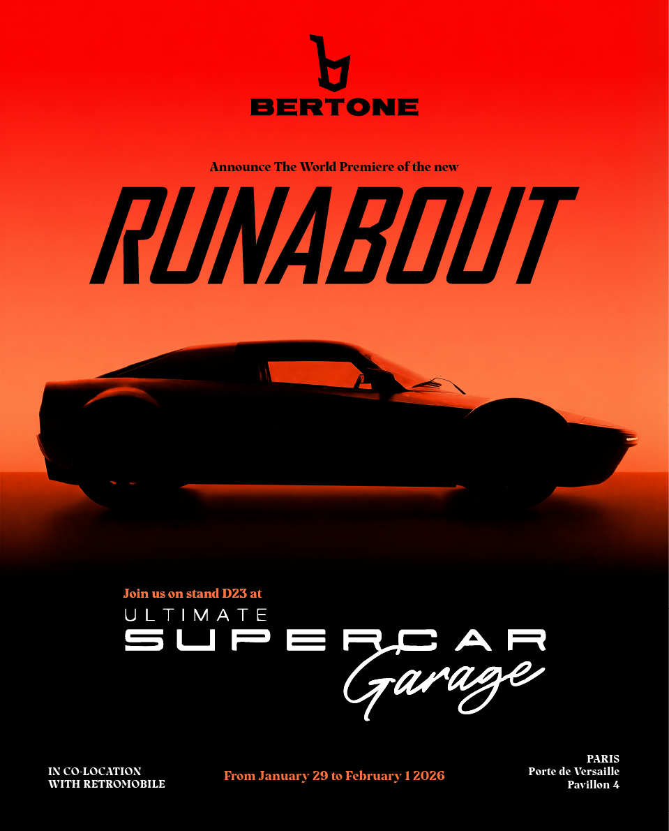 Bertone Bertone to Debut the New Runabout at Rétromobile 2026
